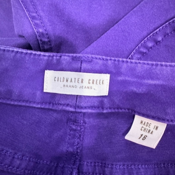 Coldwater Creek Purple Denim Women’s Jeans Stretchy (Sz 16) - Picture 6 of 8